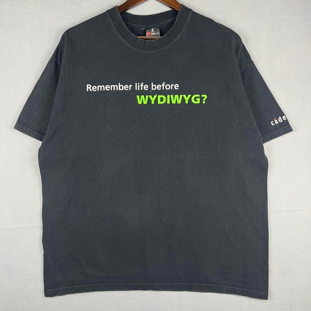 Vintage 2000s Cadence Design Systems WYDIWYG Tech Software Promo Tee Shirt XL